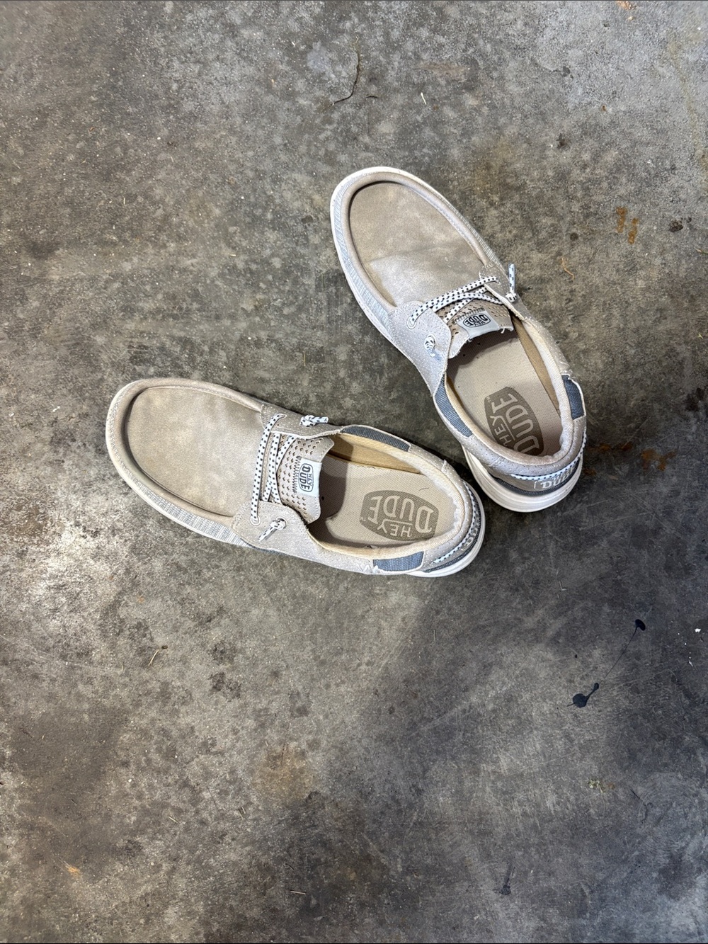 Hey Dude Men’s Slip-On Loafers in Light Beige